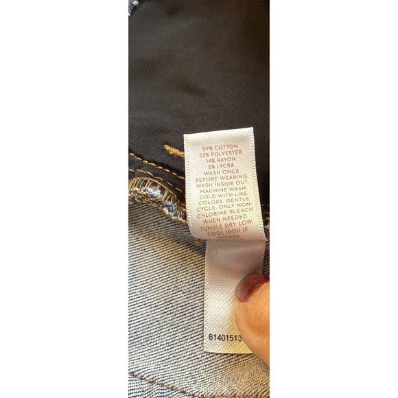 LC Lauren Conrad Womens Lightly Distressed Denim Jeggings Size 12 Blue Stretch - Picture 6 of 10